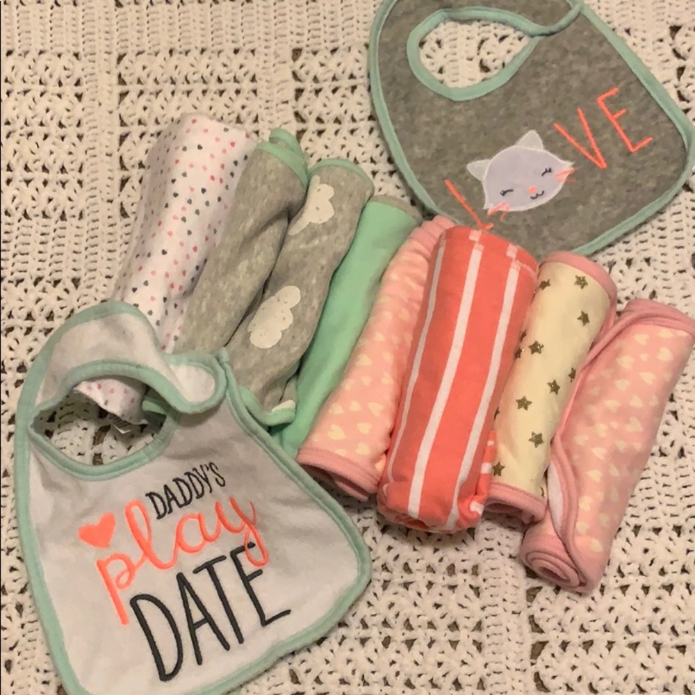 Burp Cloth / Rag & Bib lot *BUNDLE FOR DISCOUNTS